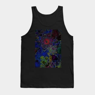 Black Panther Art - Flower Bouquet with Glowing Edges 22 Tank Top